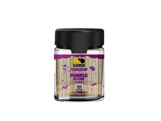LUXX THC-A 40 COUNT PRE-ROLLS JAR – PURPLE CAKE – 2 GM (40 Pcs)