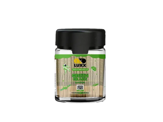 LUXX THC-A 40 COUNT PRE-ROLLS JAR – GREEN CRACK – 2 GM (40 Pcs)
