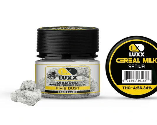 LUXX DIAMOND PIXIE DUST THC-A FLOWER 3.5GM – CEREAL MILK