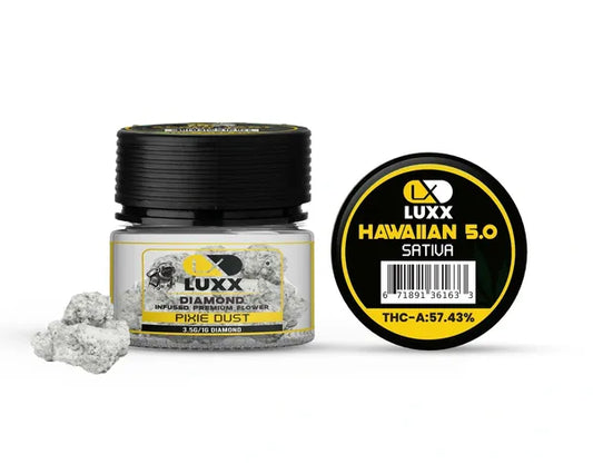 LUXX DIAMOND PIXIE DUST THC-A FLOWER 3.5GM – HAWAIIN 5.0