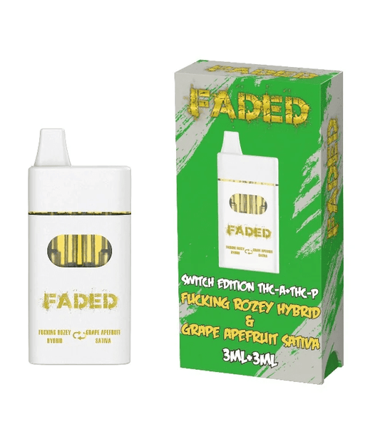 FADED SWITCH EDITION THC-A & THC-P 6ML DISPOSABLES – 3ML+3ML FUCKING ROZEY HYBIRD & GRAPE APEFRUIT SATIVA