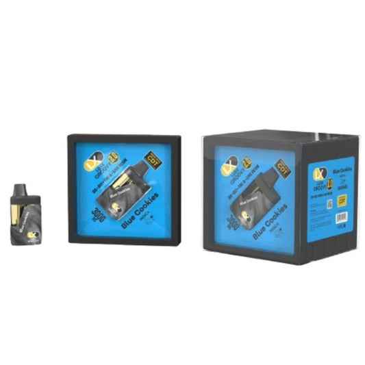 LUXX GROOVY 2.0 3000 MG D8+D11+THC-A+LIVE RESIN DISPOSABLE – Blue Cookies INDICA