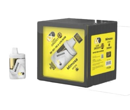 LUXX GROOVY 2.0 3000 MG D8+D11+THC-A+LIVE RESIN DISPOSABLE – Mimosa SATIVA