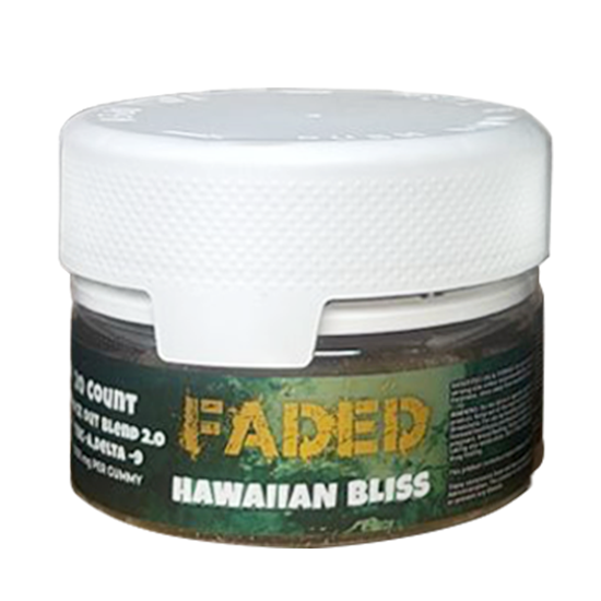 FADED 20 CT KNOCK OUT BLEND 2.0 THC-A D9 1000MG PER GUMMY – Hawaiin Bliss