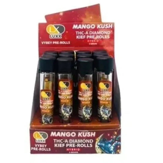 LUXX THCA DIAMOND KIEF PRE-ROLLS – MANGO KUSH (HYBRID) – 2 GM 12CT