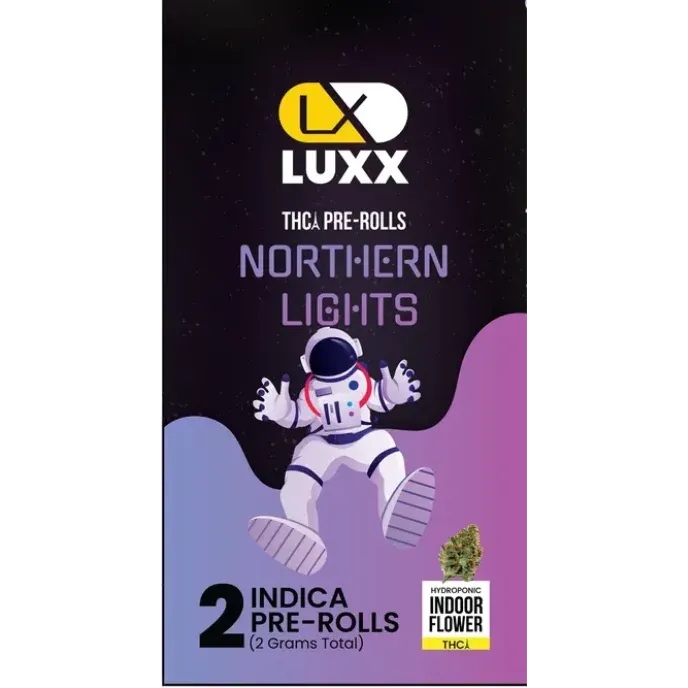 LUXX THCA 2GM PRE ROLLS – NORTHERN LIGHTS INDICA – 2 GM (2 Pcs Pack)