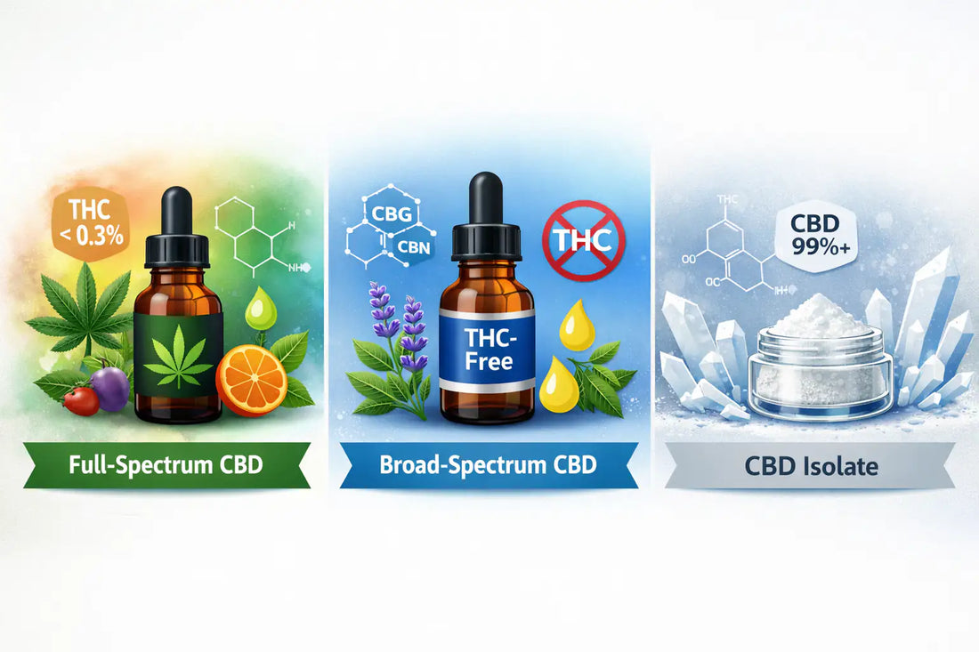Full-Spectrum vs Broad-Spectrum vs CBD Isolate: What’s the Difference and Which One Should You Choose? (2026 Guide)