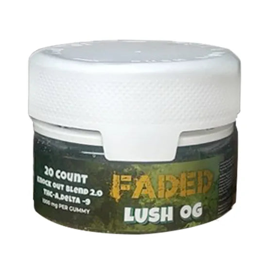 FADED 20 CT KNOCK OUT BLEND 2.0 THC-A D9 1000MG PER GUMMY – LUSH OG