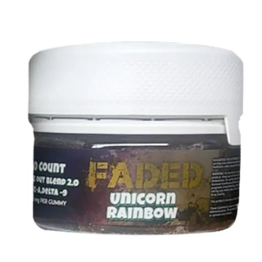 FADED 20 CT KNOCK OUT BLEND 2.0 THC-A D9 1000MG PER GUMMY – Unicorn Rainbow