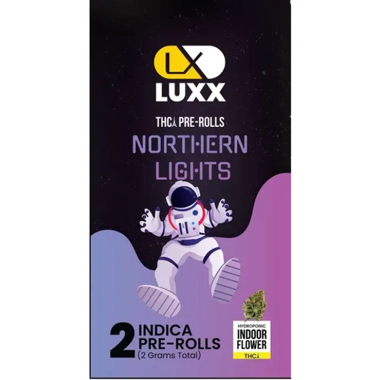 LUXX THCA 2GM PRE ROLLS – NORTHERN LIGHTS INDICA – 2 GM (2 Pcs Pack)
