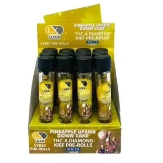 LUXX THCA DIAMOND KIEF PRE-ROLLS – PINEAPPLE UPSIDE (INDICA) – 2 GM 12CT